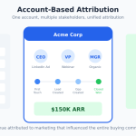 Account-based attribution showing multiple stakeholders and revenue attribution